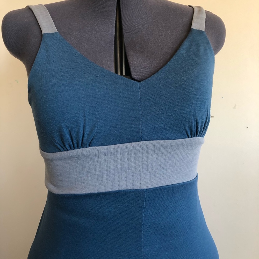 Kuhn dress empire waist blue/grey